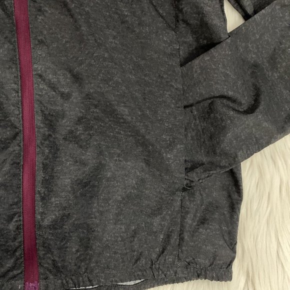 Asics womens gray jogging jacket size M purple zipper - Picture 3 of 10